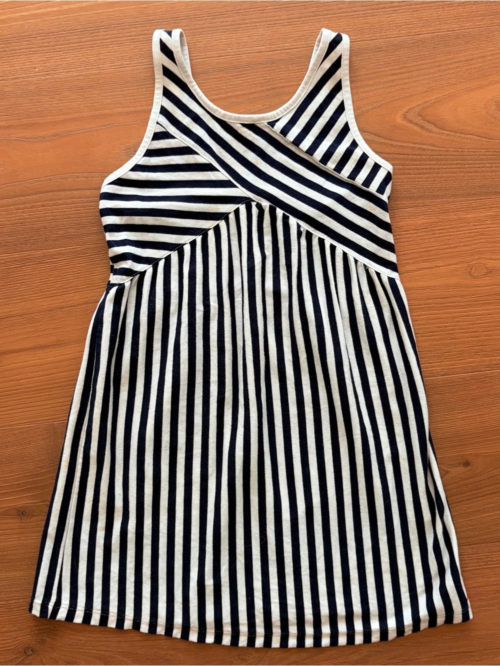Nautica Navy and White Striped Tank Dress